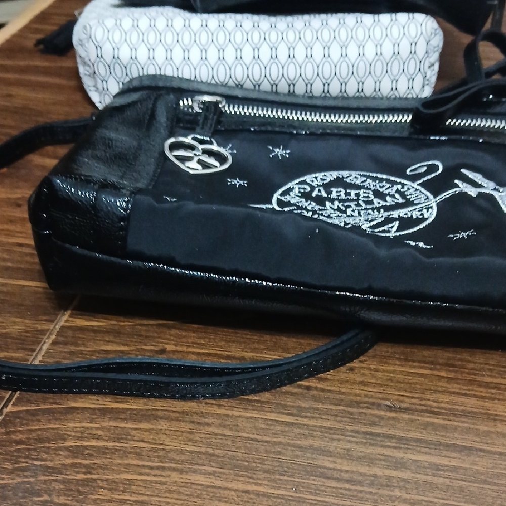 Brighton Black and Silver Embroidered Bag - Picture 3 of 7